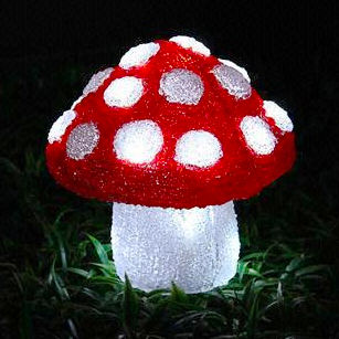 Solar Acrylic mushroom Motif Lights