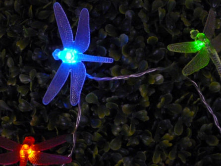 solar dragonfly led string light holiday lighting