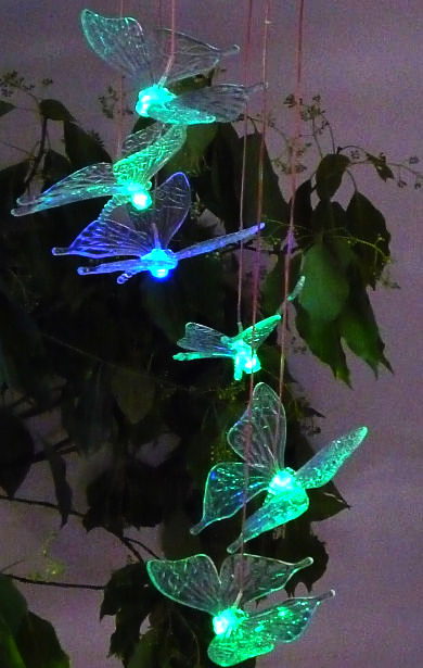 Solar Butterfly Wind Chime Garden Lights