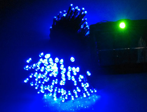 Blue LED Solar String Lights
